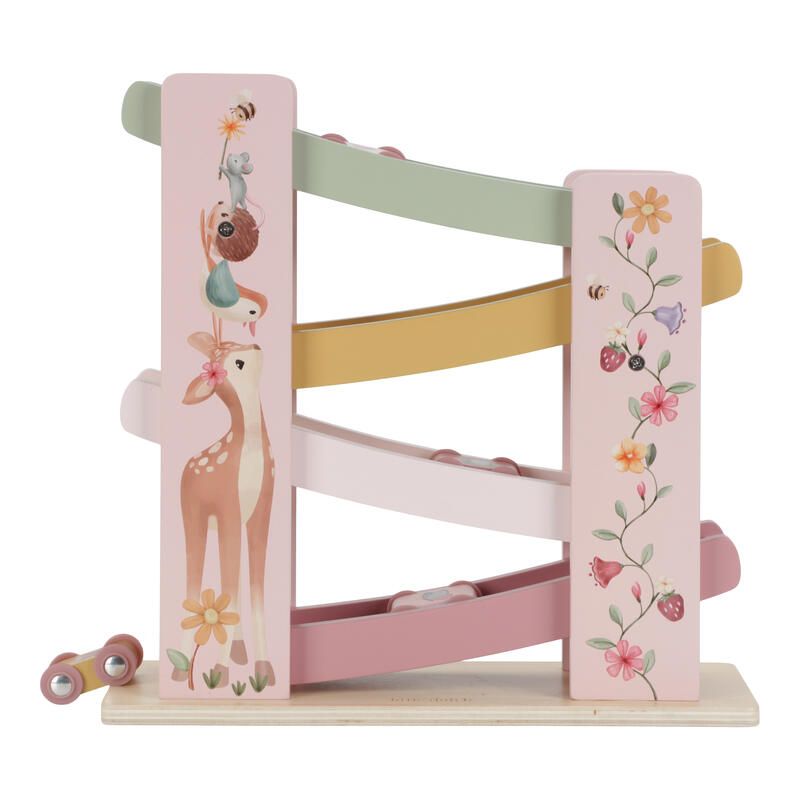 Circuit Rampe En Bois Fsc Fairy Garden Rose Jaune Beige Vert Multicol - little dutch
