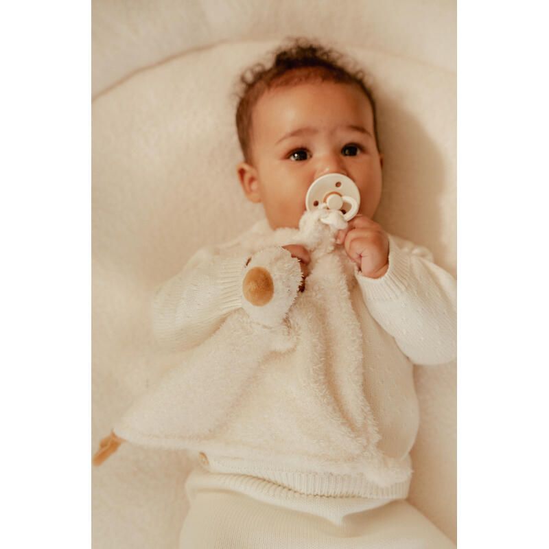 Doudou Carre Oie Newborn Natural - little dutch