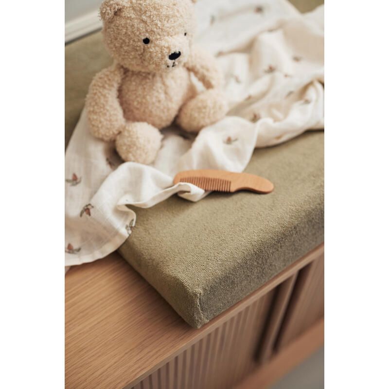 Housse de matelas à langer éponge Olive Green - jollein