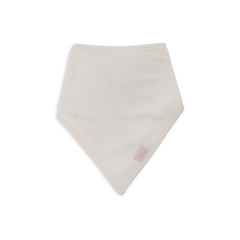 Bavoir Bandana X2 Velvet Rib Wild Rose/Ivory - jollein