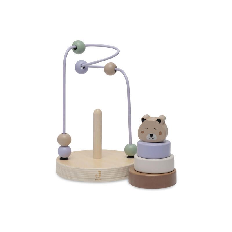 Tour Dempilage En Bois A Spirale Jungle Jambo Cheetah Biscuit - jollein