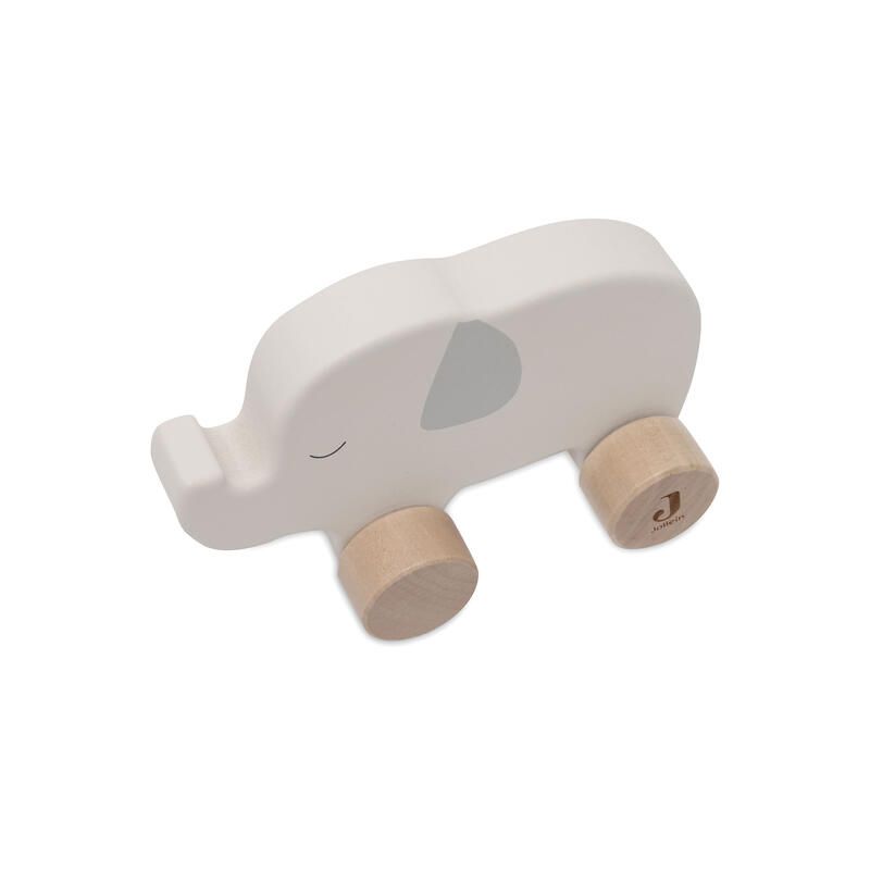 Jouet En Bois A Roulettes Jungle Jambo Elephant Nougat - jollein