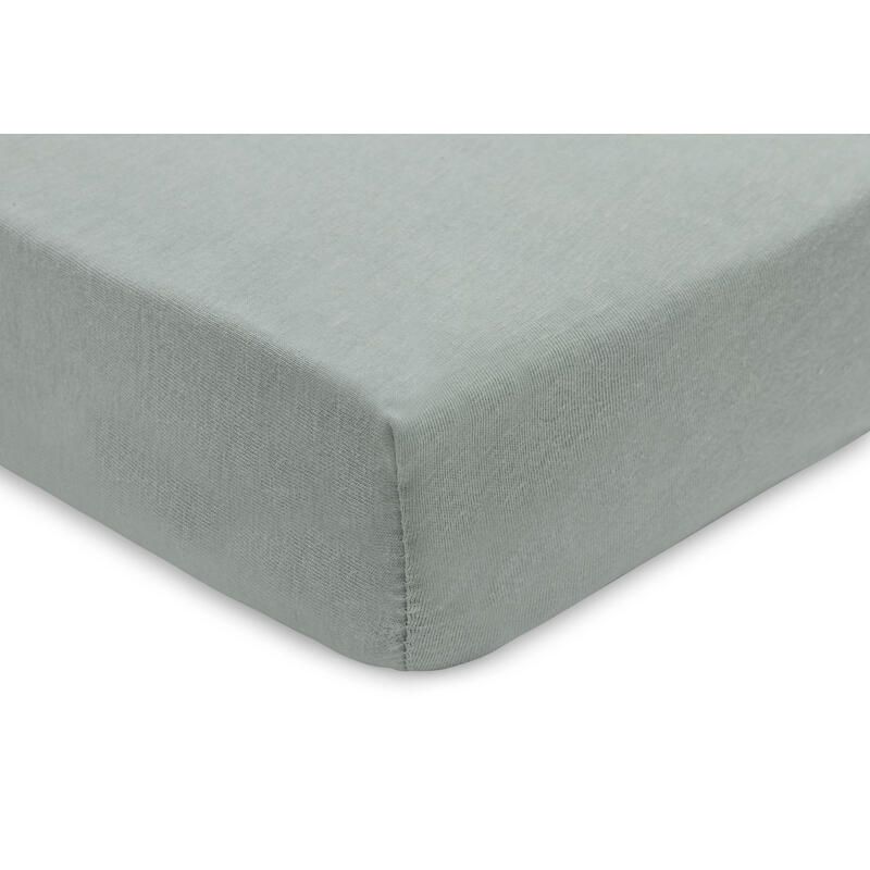 Lot de 2 Drap-housses Jersey 60x120cm Sea Green et Biscuit - jollein