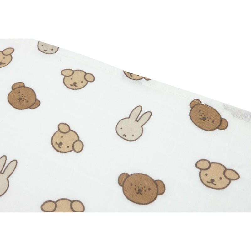 Lange Gaze De Coton Small X3 Miffy 70x70cm Multicolor - jollein