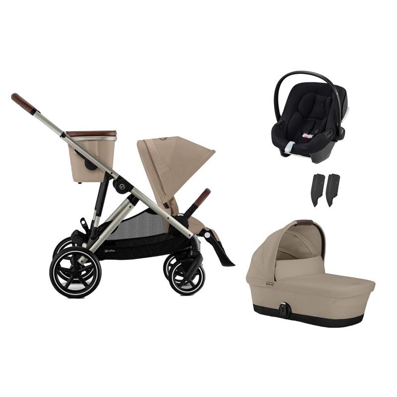 Poussette Trio Gazelle S + Aton B2 + Nacelle Almond Beige - cybex