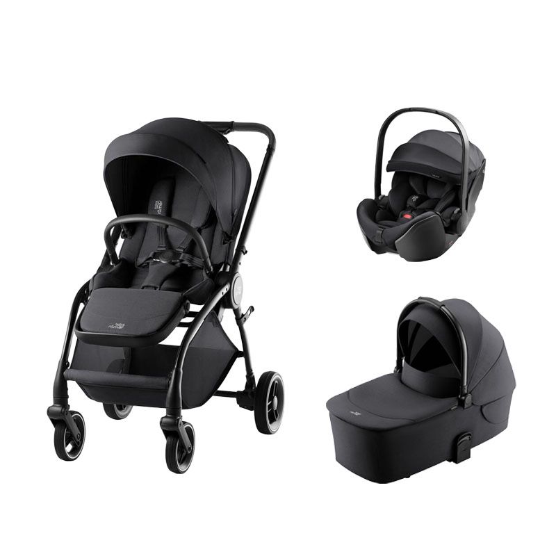 Poussette Trio Rio + Baby-safe Pro + Nacelle Rio Style Carbon Black - britax rÖmer