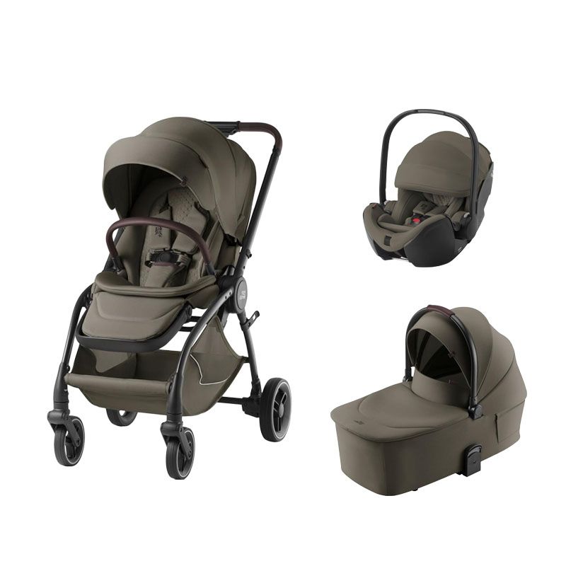 Poussette Trio Rio + Baby-safe Pro + Nacelle Rio Lux Urban Olive - britax rÖmer