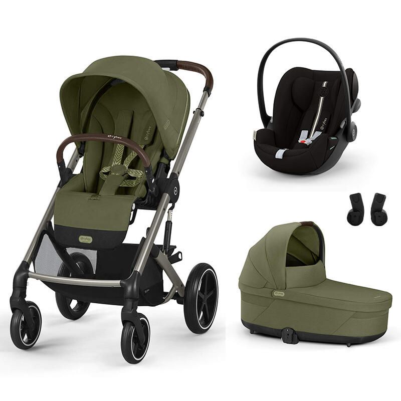 Poussette Trio Balios S Lux + Siège auto Cloud G3 Plus + Nacelle Cot S Lux Moss Green - cybex