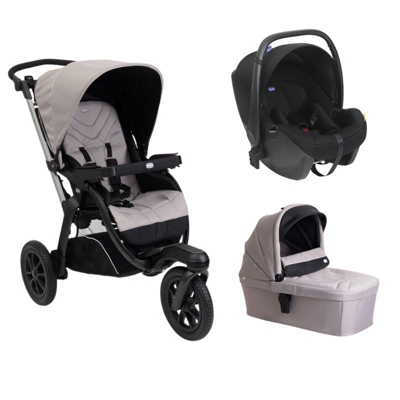 Poussette Trio Activ3 + Siège Auto Kory + Nacelle Activ3 Nut - chicco