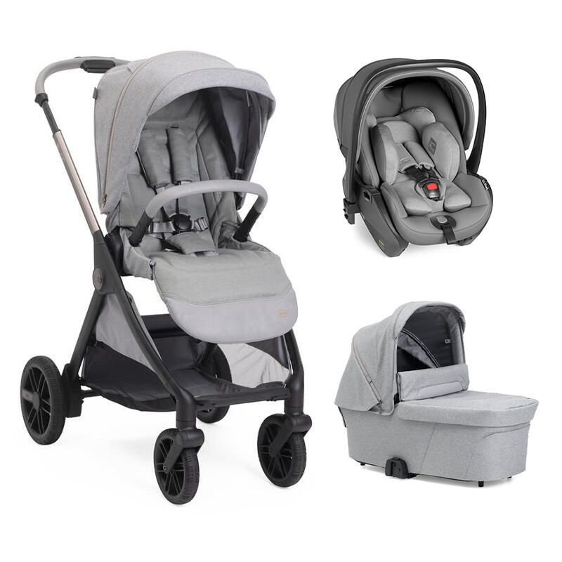 Poussette Trio Bellagio 2 + Siège auto First Seat Recline + Nacelle Flexi Lunar Rock - chicco