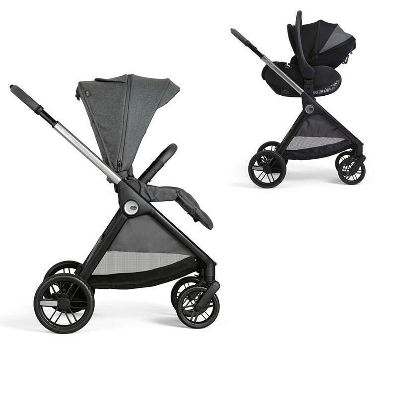 Poussette Duo Bellagio 2 + Siège auto First Seat Recline Black Satin - chicco