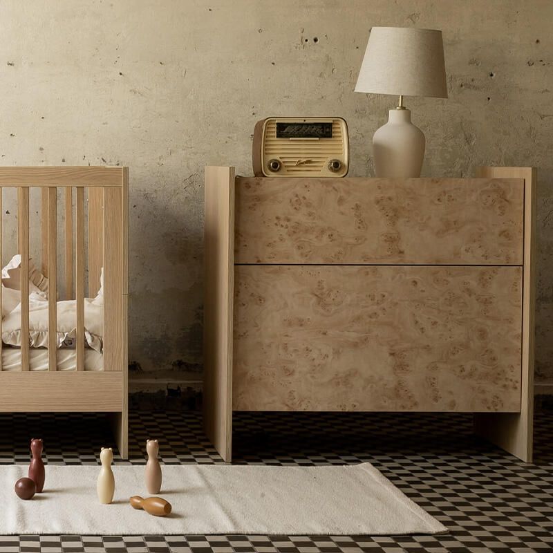 Chambre Duo Osaka Art Déco Lit bébé évolutif 70x140cm + Commode - nina bien