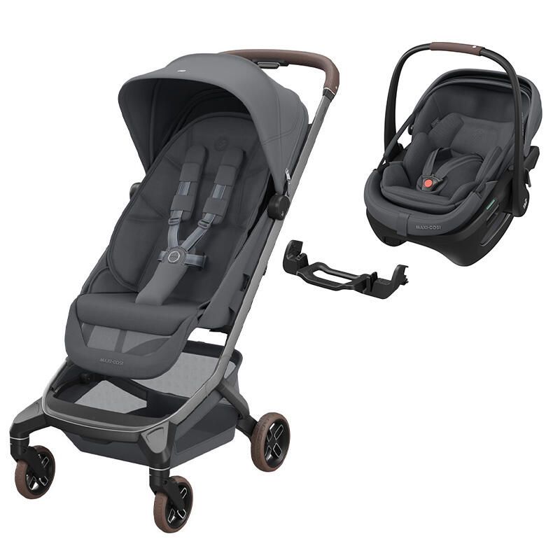 Poussette Duo Fame Cabin + Siège auto Coral Slide Pro Moon Graphite - maxi cosi