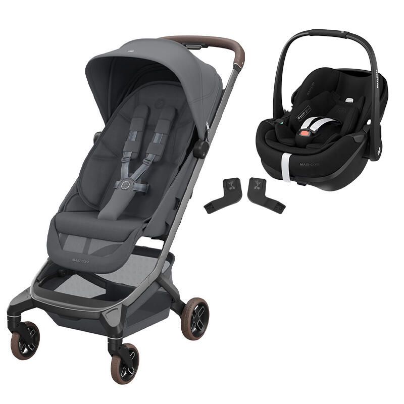 Poussette Duo Fame Cabin + Siège auto Pebble 360 Pro 2 Moon Graphite - maxi cosi