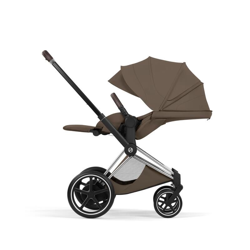 Poussette Duo e-Priam 3 Style + Siège auto Cloud T Plus Chrome Coconut Brown - cybex