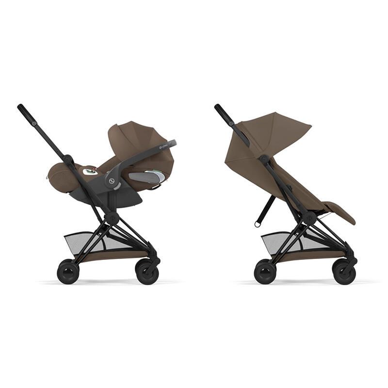 Poussette Duo Coya 2 Comfort + Siège auto Cloud T Plus Matt Black Coconut Brown - cybex