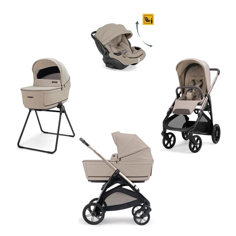 Poussette Trio System Quattro Aptica + Siège auto Darwin Recline + Nacelle Open Up Vicuna Beige - inglesina