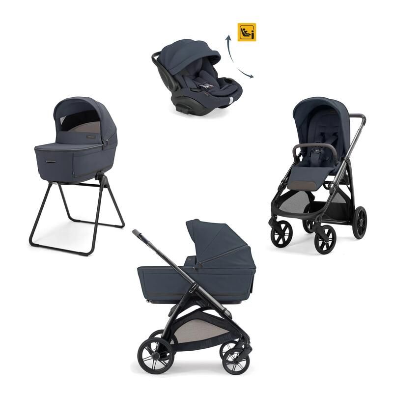 Poussette Trio System Quattro Aptica + Siège auto Darwin Recline + Nacelle Open Up Sapphire Blue - inglesina