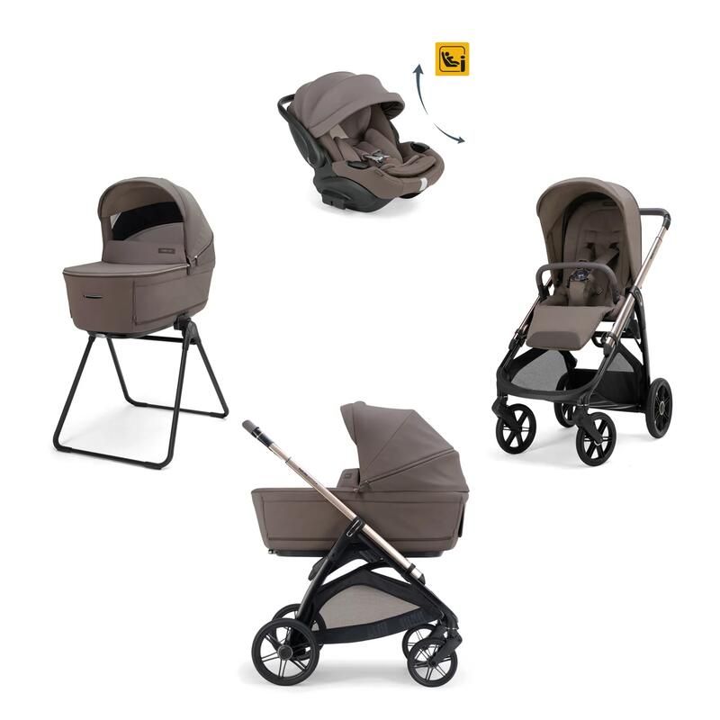 Poussette Trio System Quattro Aptica + Siège auto Darwin Recline + Nacelle Open Up Essence Mokka - inglesina