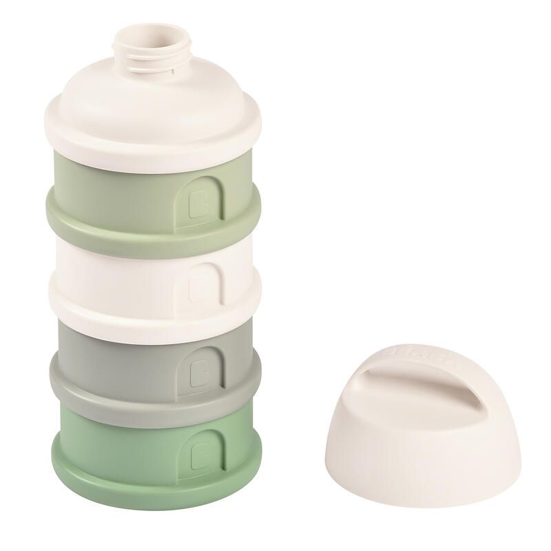 Boite doseuse 4 compartiments Cotton White Sage Green - beaba