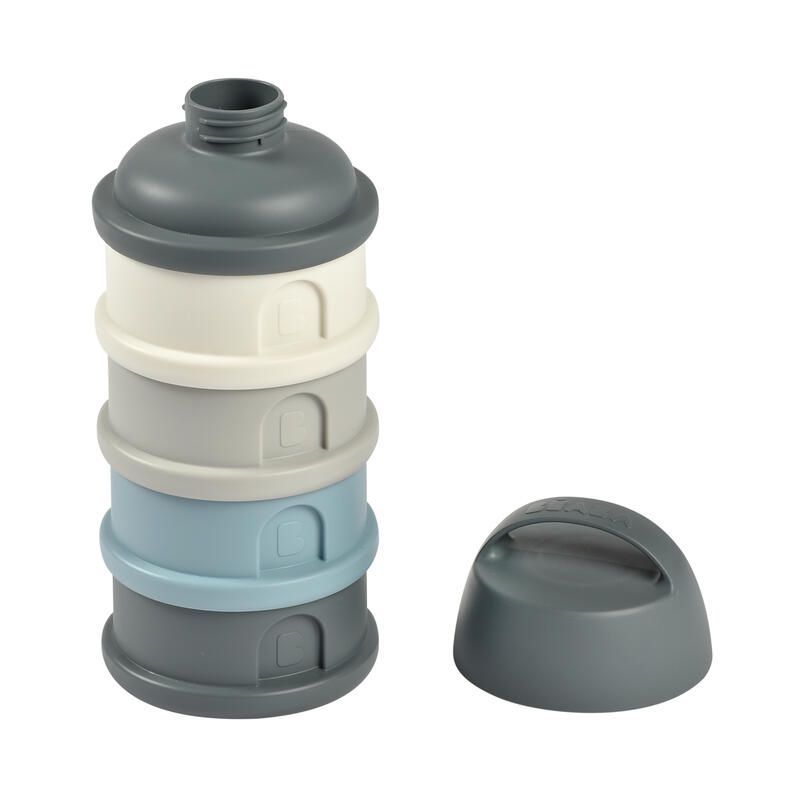 Boite doseuse 4 compartiments Mineral Grey Blue - beaba