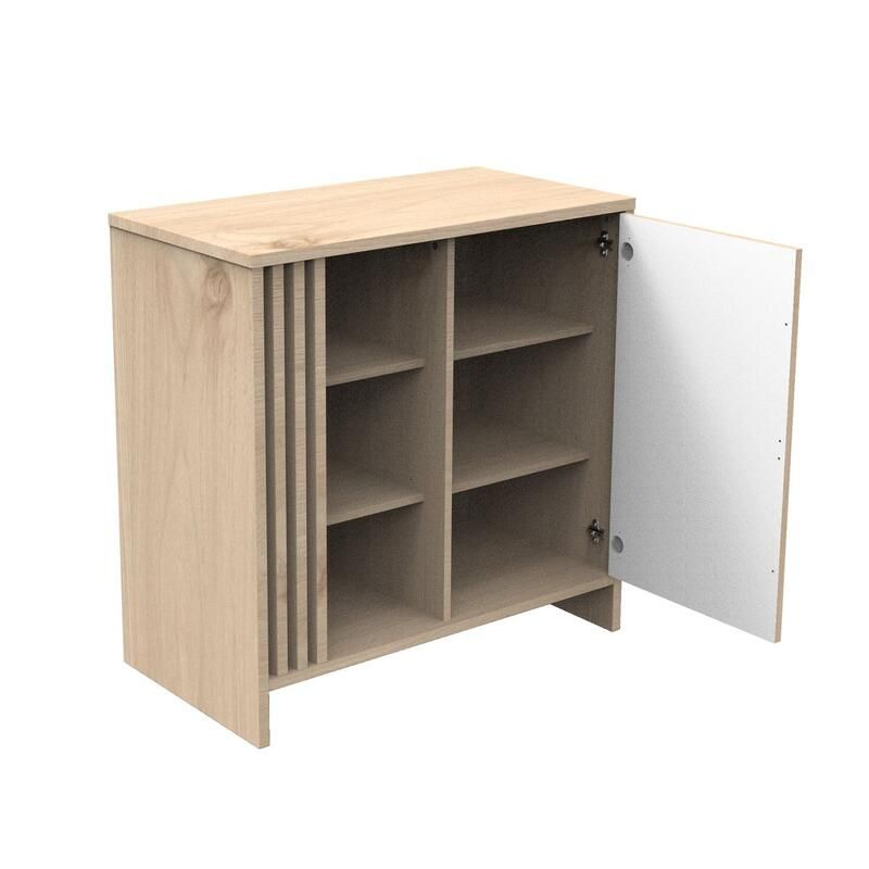 Commode 1 porte 3 niches Tokyo Blanc - sauthon