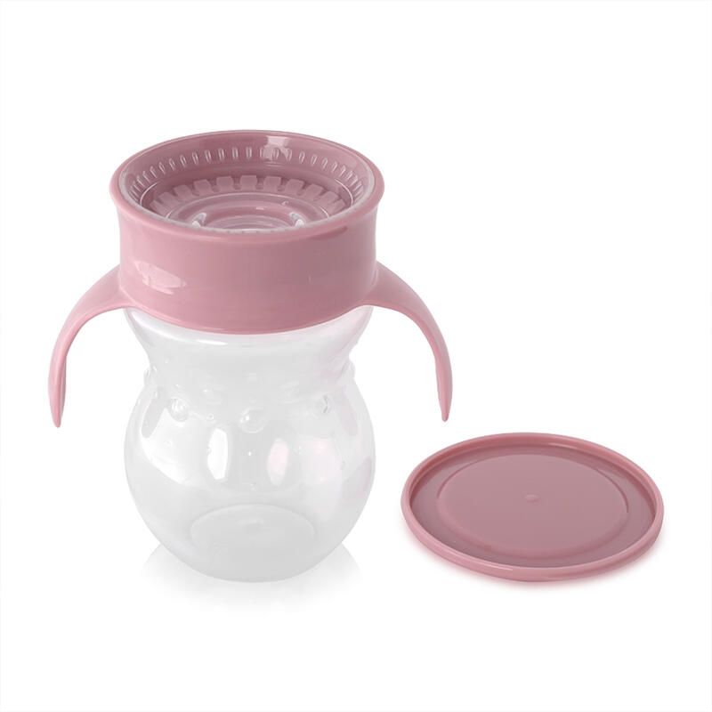 Gobelet Anti-deversement 360 Degres Rose - lorelli