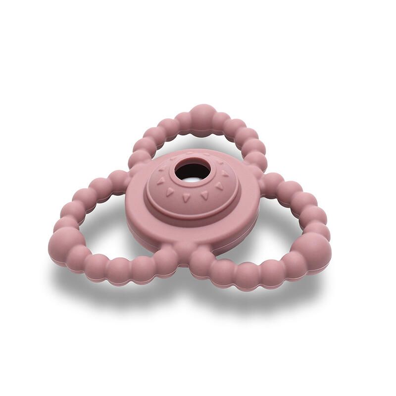 Hochet De Dentition En Silicone Rose - lorelli
