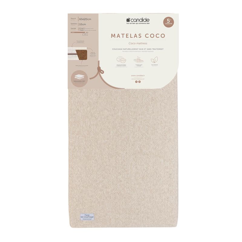 Matelas coco déhoussable 360° 60x120cm - candide