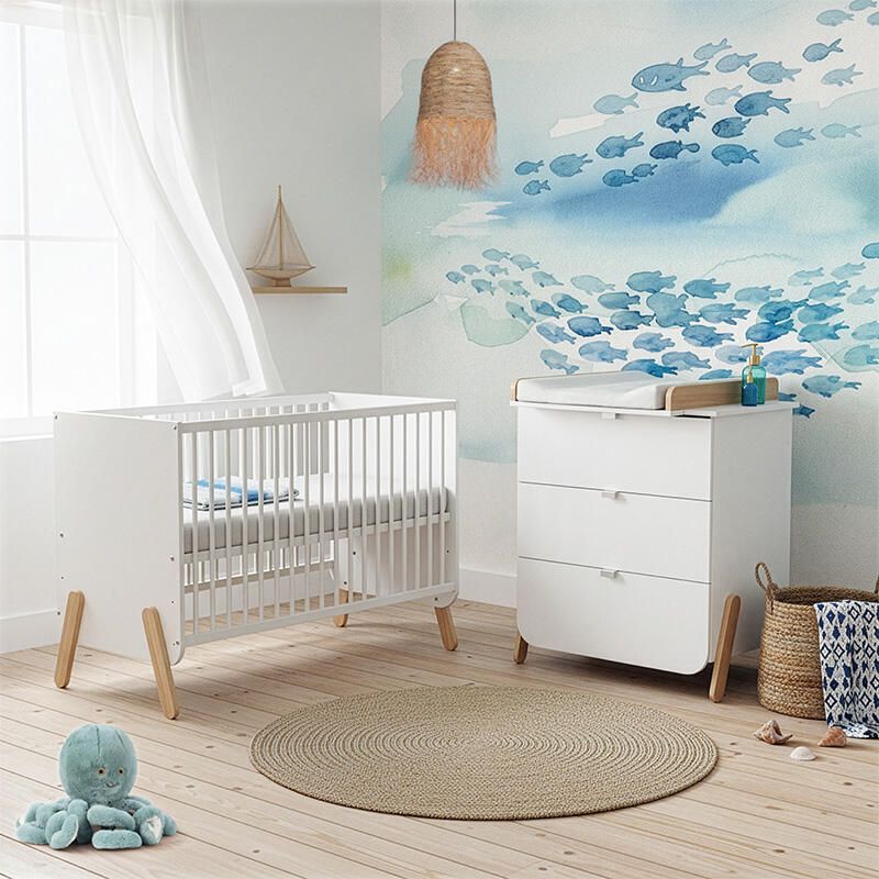 Chambre Duo Pirate Lit bébé 60x120cm + Commode à langer - at4