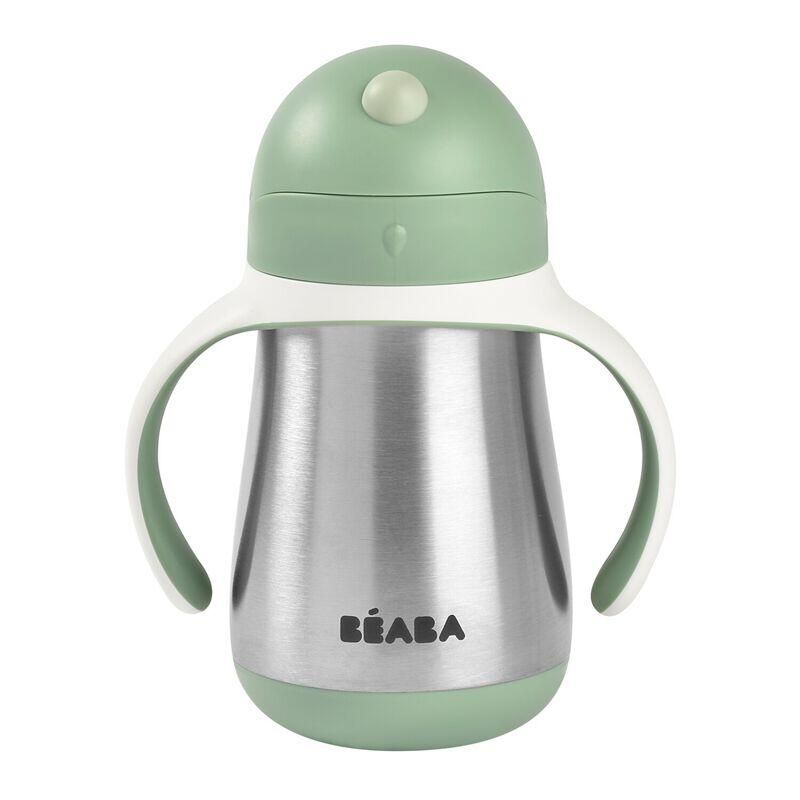 Tasse Paille Inox 250ml Vert Sauge - beaba