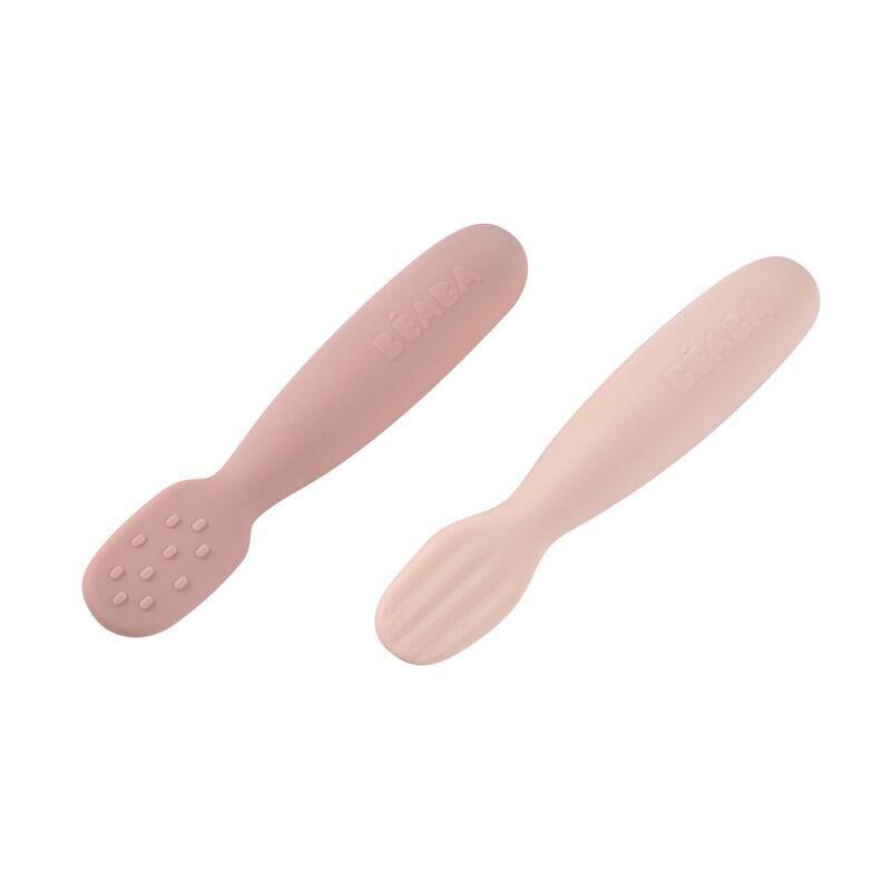 Lot 2 pré-cuillères d'apprentissage silicone Barbe à Papa - beaba