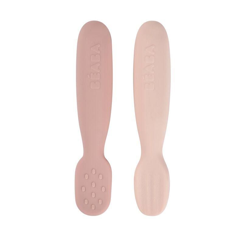 Lot 2 pré-cuillères d'apprentissage silicone Barbe à Papa - beaba