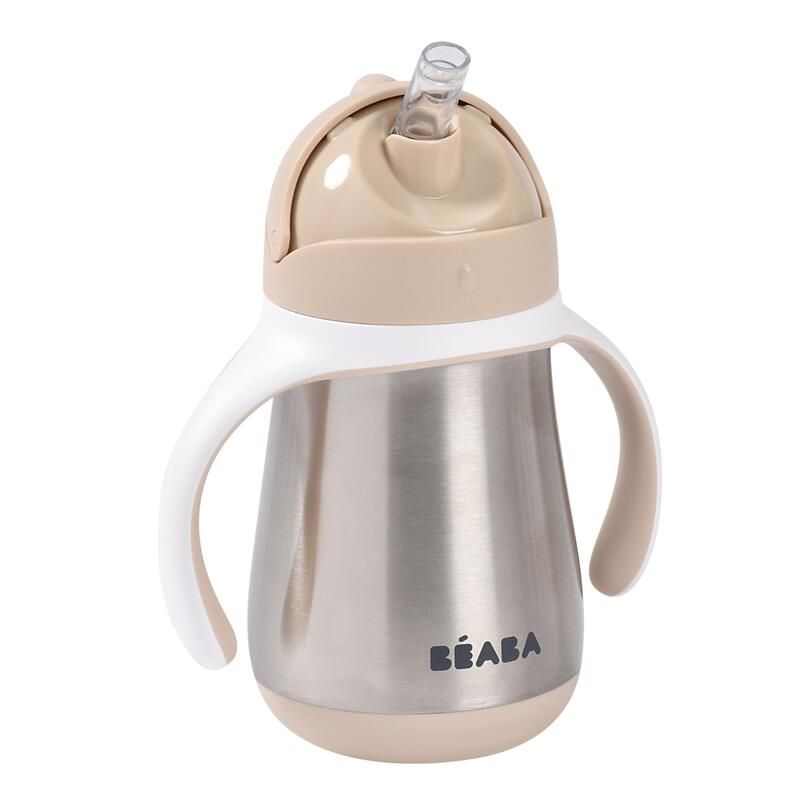 Tasse Paille Inox 250ml - Argile - beaba