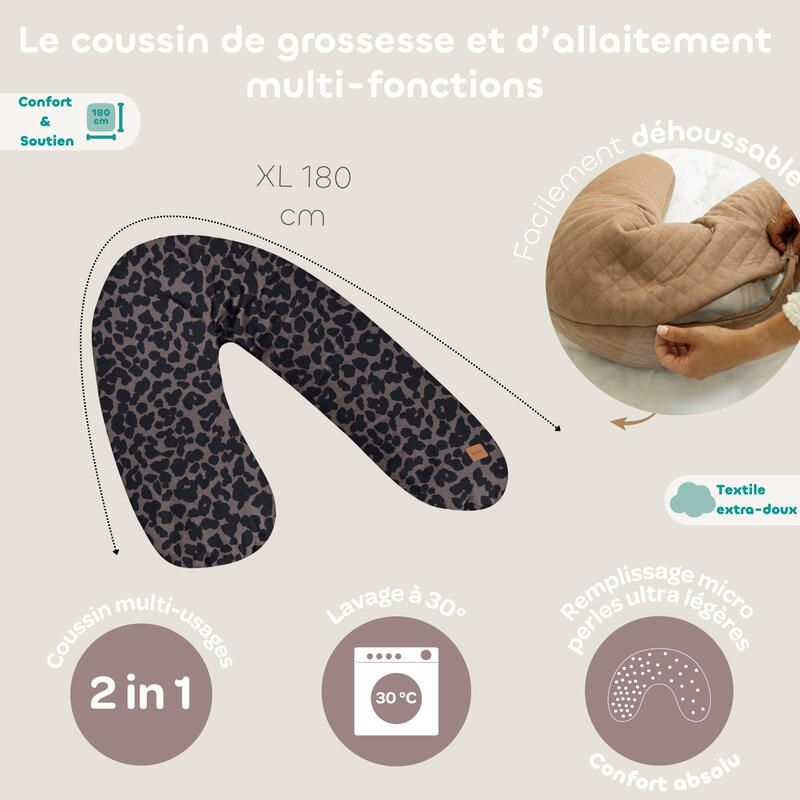 Coussin Big Flopsy Jersey De Coton - Léopard - beaba