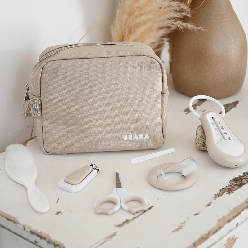 Trousse de toilette nomade 7 Accessoires - Argile - beaba