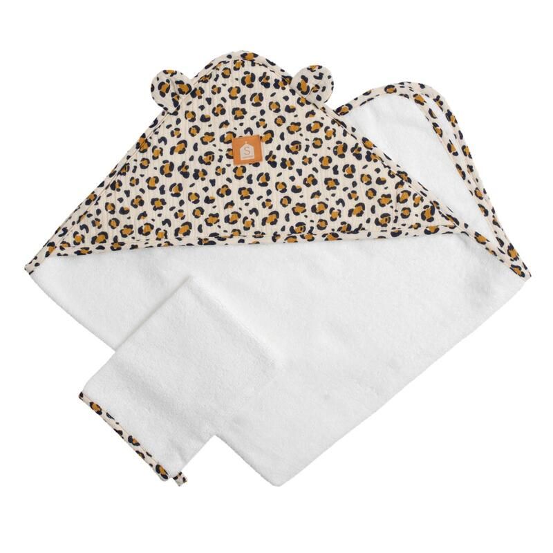 Cape de Bain + Gant Léopard - sauthon baby deco