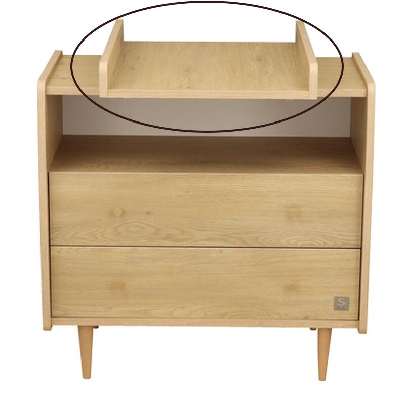 Plan à langer coulissant pour commode 1 niche 2 tiroirs My Love - sauthon