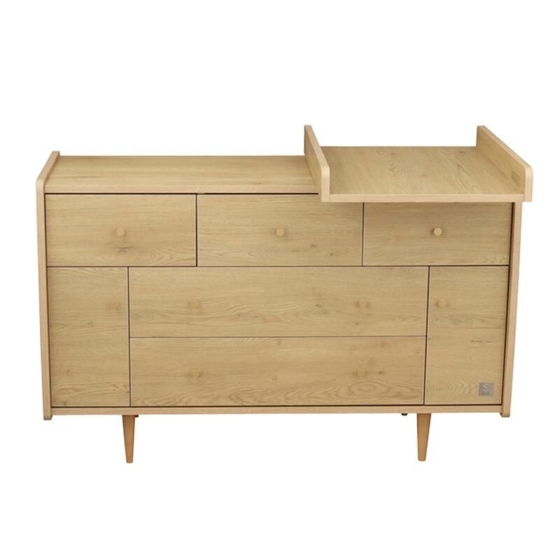 Plan à langer coulissant pour commode 5 tiroirs 2 portes My Love - sauthon