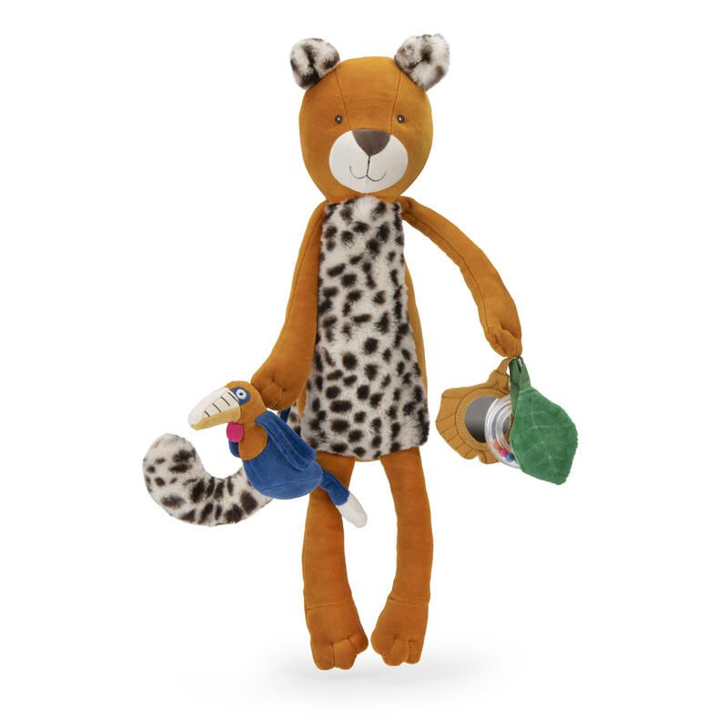 Grande peluche d'activités Léopard Taigo Caramel - moulin roty