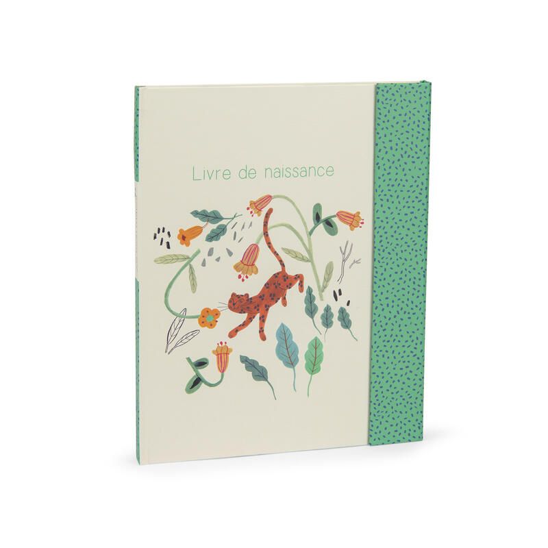 Livre de naissance la forêt Mawa Crème Vert Jaune - moulin roty