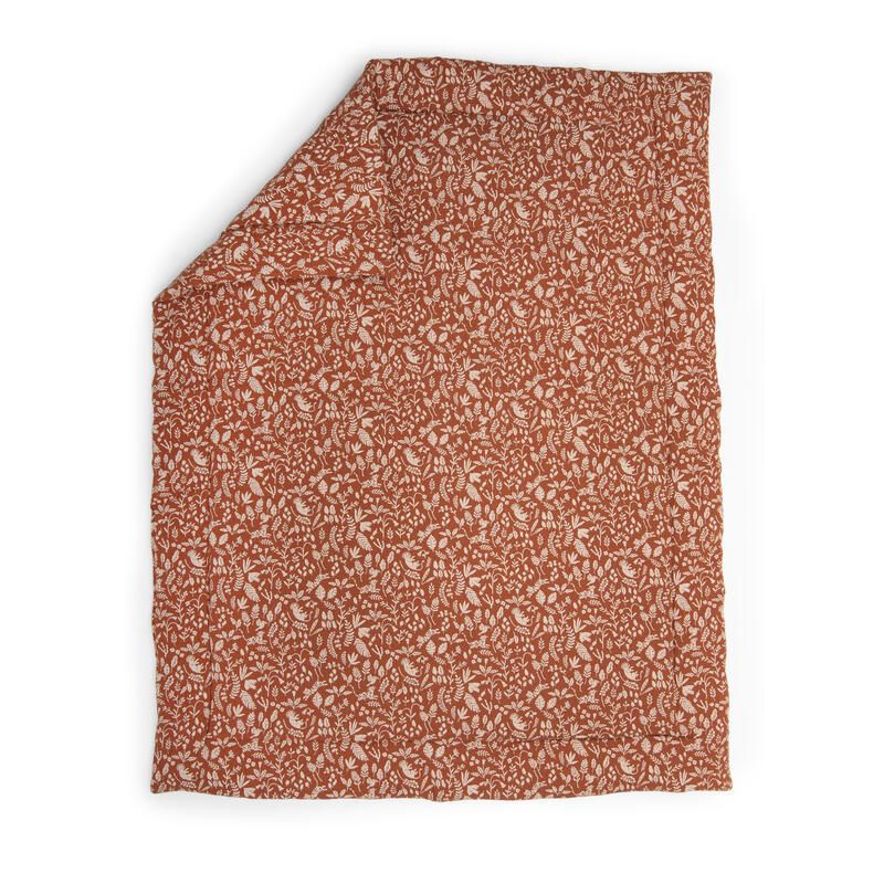 Plaid feuillage La Foret Mawa Marron - moulin roty