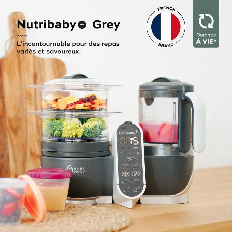 Mixeur Nutribaby + Industrial Grey - babymoov