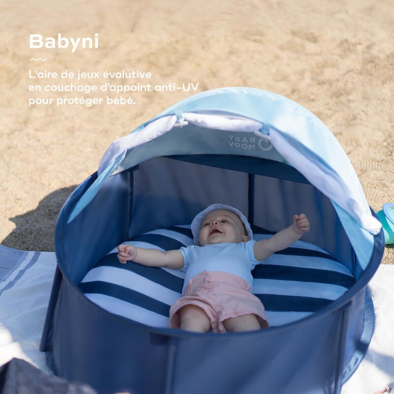 Aire de Jeux & couchage d'appoint Anti-UV FPS 50+ Babyni Marinière - babymoov