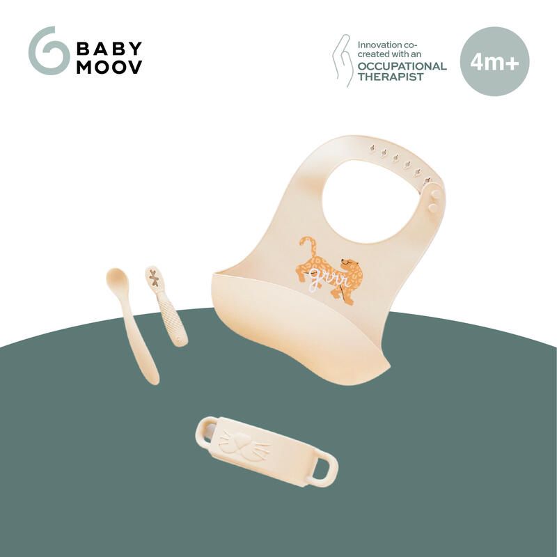 Coffret Premiers Repas Mini Roar Beige - babymoov