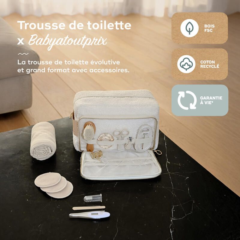 Trousse de toilette bébé Curl White Babymoov x @babyatoutprix - babymoov