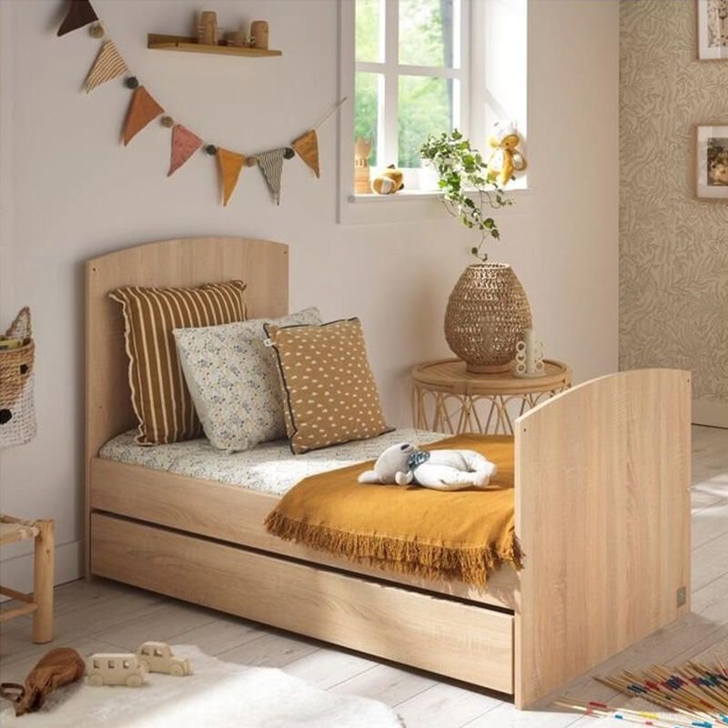 Chambre Duo Access Bois Lit bébé évolutif 70x140cm + Commode - sauthon