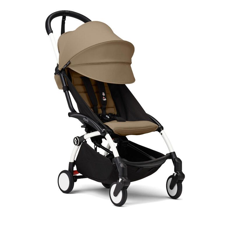 Poussette YOYO 3 Pack 6+ Toffee Cadre Blanc  - stokke
