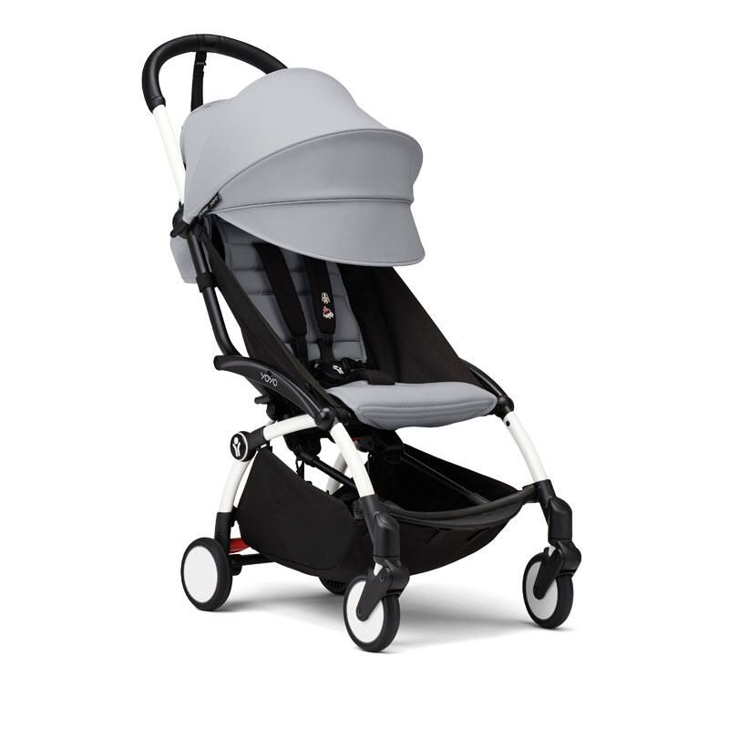Poussette YOYO 3 Pack 6+ Stone Cadre Blanc - stokke