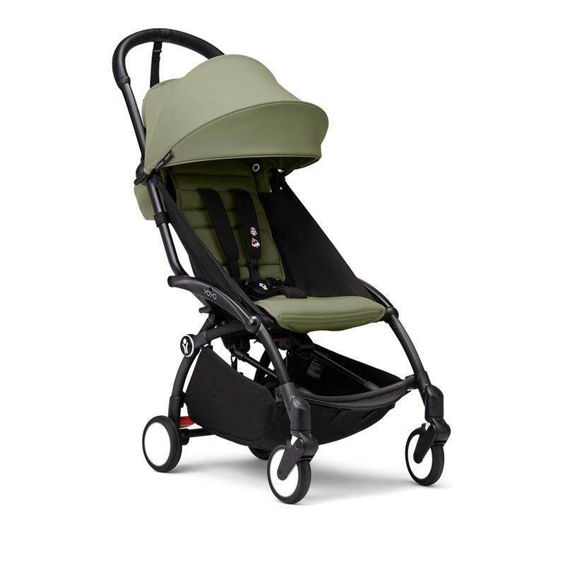 Poussette YOYO 3 Pack 6+ Olive Cadre Noir  - stokke
